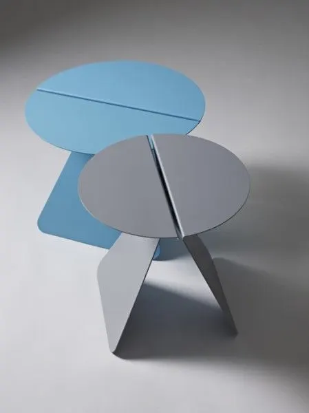 Metal slim side table